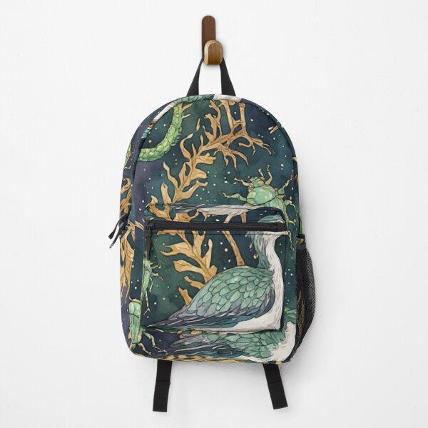 Item preview, Mystical Coastal Wetlands Sandpipers and Emerald Jewel Beetles Pattern designed and sold by dcohea.
