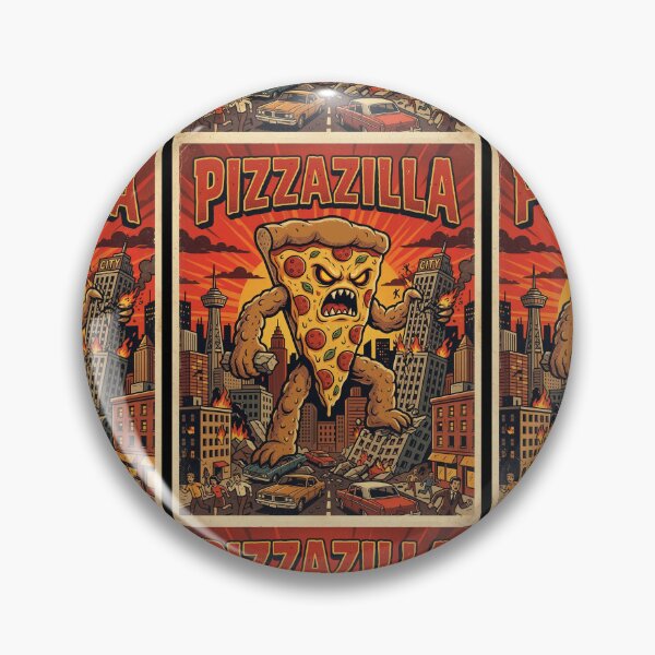 Item preview, Pizzazilla Giant Pizza Monster City Attack Funny designed and sold by d247.