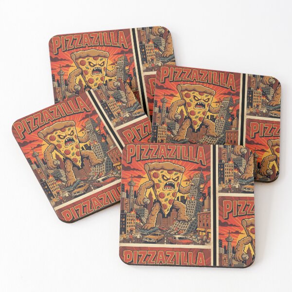 Item preview, Pizzazilla Giant Pizza Monster City Attack Funny designed and sold by d247.