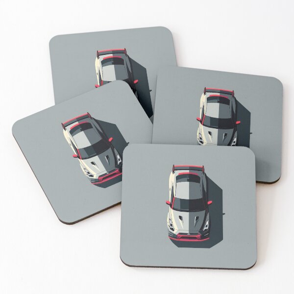 Item preview, Nissan GTR R35 Neon Red JDM Top View Vector Illustration designed and sold by Motorline44.