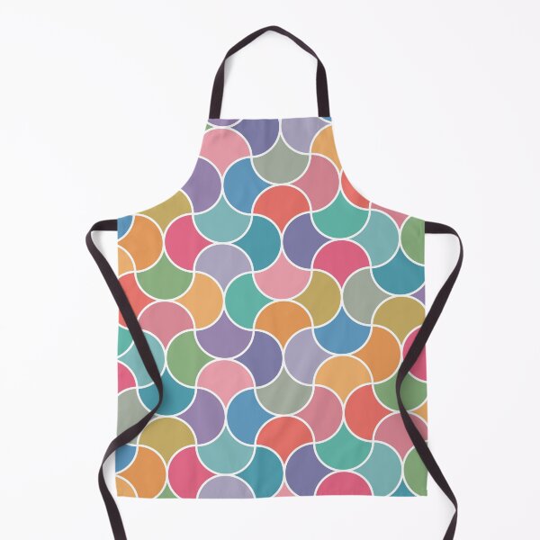 Item preview, Scallop Harmony Retro Geometric Pattern in Pastel Rainbow Tones designed and sold by melanie4816.