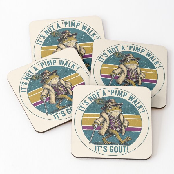 Item preview, It's Not A Pimp Walk It's Gout Funny Frog  designed and sold by gear-posters.