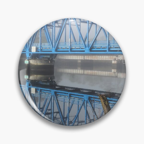 Item preview, Historic Blue Bridge Over St Marys River designed and sold by CrowBirdMedia.