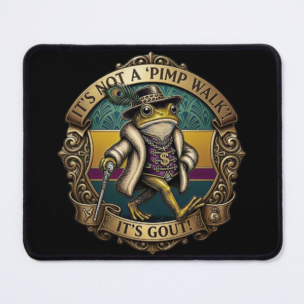 Item preview, Copy of It's Not A Pimp Walk It's Gout Funny Frog  designed and sold by gear-posters.