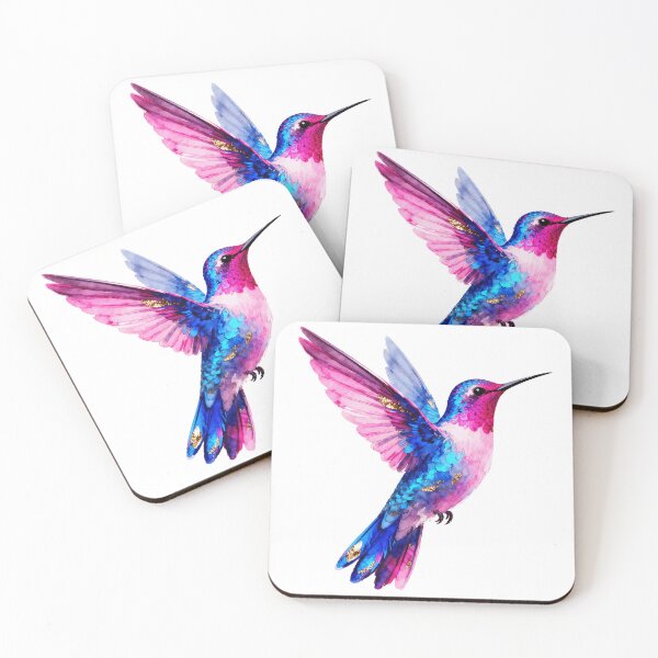 Item preview, Cute Hummingbird With Gold Accents Art designed and sold by soulfulpalette.