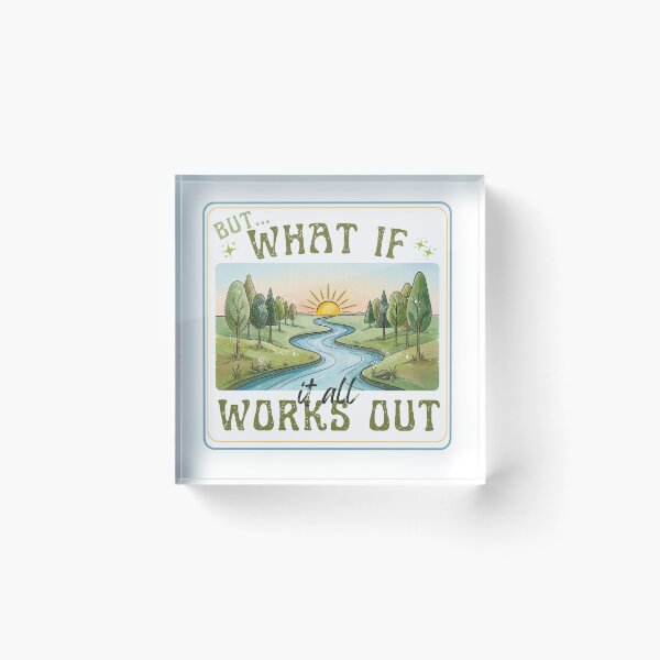 Item preview, But What If It All Works Out for You Retro Inspirational Quote Self Love Positive Affirmation Shirt designed and sold by LAJdesigns.
