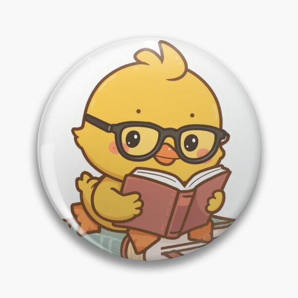 Item preview, Cute Nerdy Duck Reading Books Sticker designed and sold by redblink store.