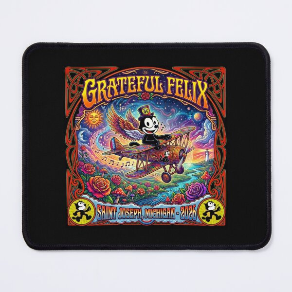 Item preview, GRATEFUL FELIX, AIRPLANE LIGHTHOUSE, SUN, MOON, MUSHROOMS, 2026 designed and sold by V3GFX.