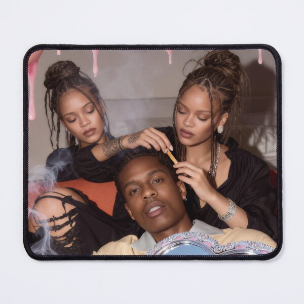 Item preview, Surreal Rihanna & A$AP Rocky Melting Pink Collage designed and sold by y2kponyclub.