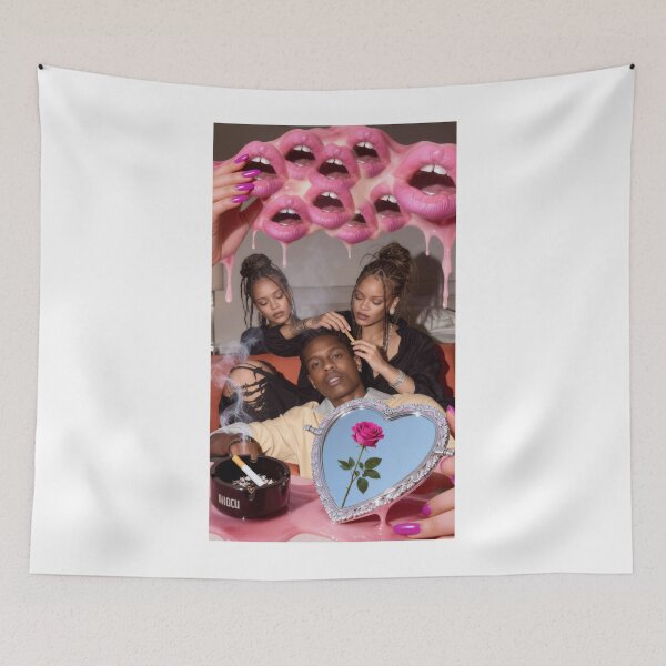 Item preview, Surreal Rihanna & A$AP Rocky Melting Pink Collage designed and sold by y2kponyclub.