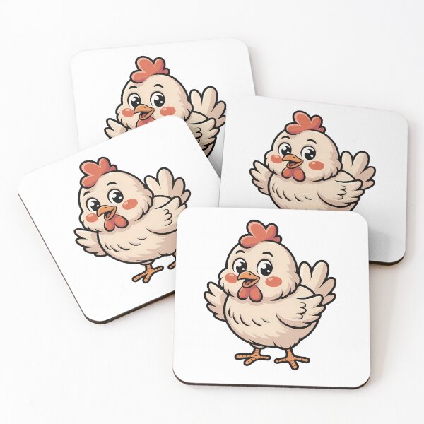 Item preview, Cute Cartoon Chicken - Funny Clucking Farm Animal Art designed and sold by MarJul.