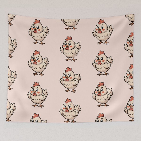 Item preview, Cute Cartoon Chicken - Funny Clucking Farm Animal Art designed and sold by MarJul.