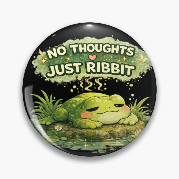 Item preview, No Thoughts Just Ribbit designed and sold by Hobby-up.