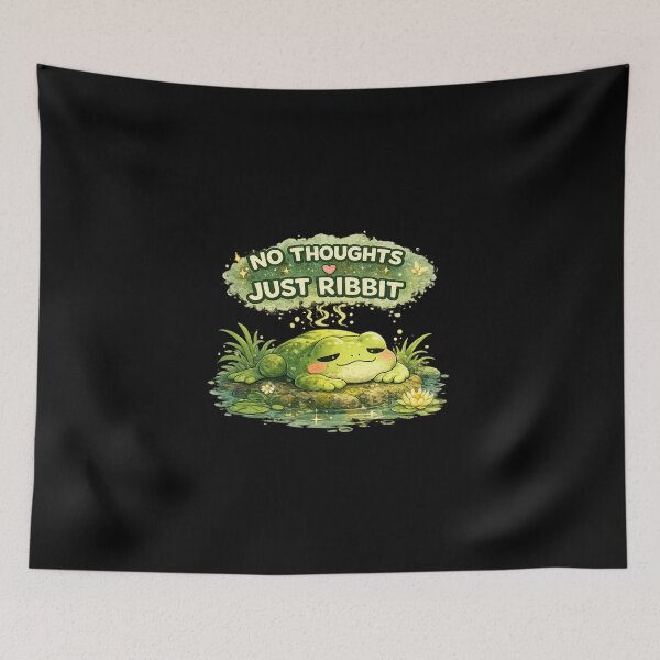 Item preview, No Thoughts Just Ribbit designed and sold by Hobby-up.