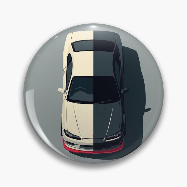Item preview, Nissan Silvia S15 JDM White and Silver Top View Vector Illustration designed and sold by Motorline44.