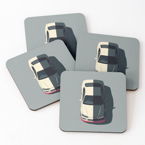 Item preview, Nissan Silvia S15 JDM White and Silver Top View Vector Illustration designed and sold by Motorline44.