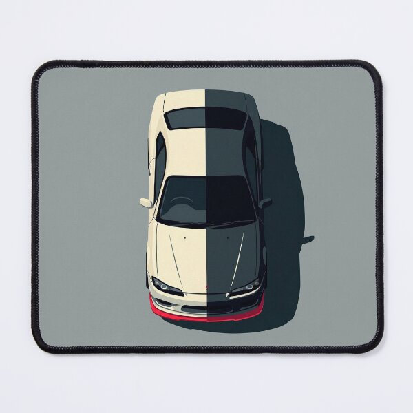 Item preview, Nissan Silvia S15 JDM White and Silver Top View Vector Illustration designed and sold by Motorline44.