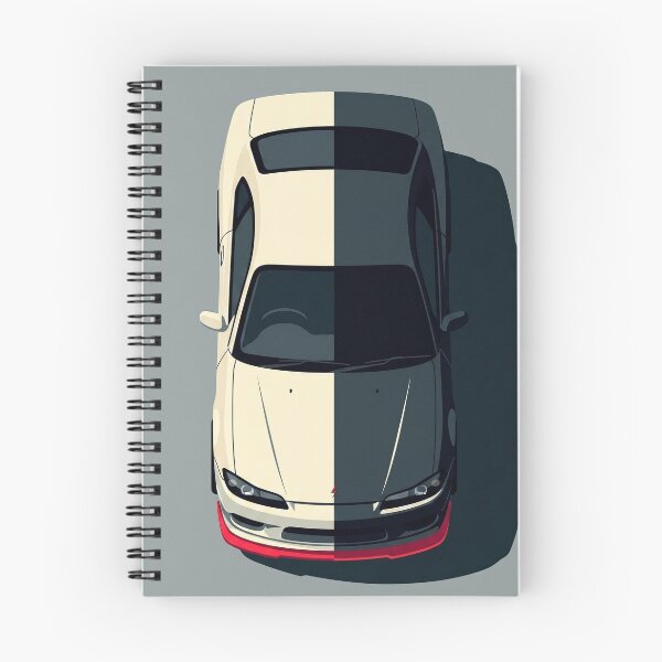 Item preview, Nissan Silvia S15 JDM White and Silver Top View Vector Illustration designed and sold by Motorline44.