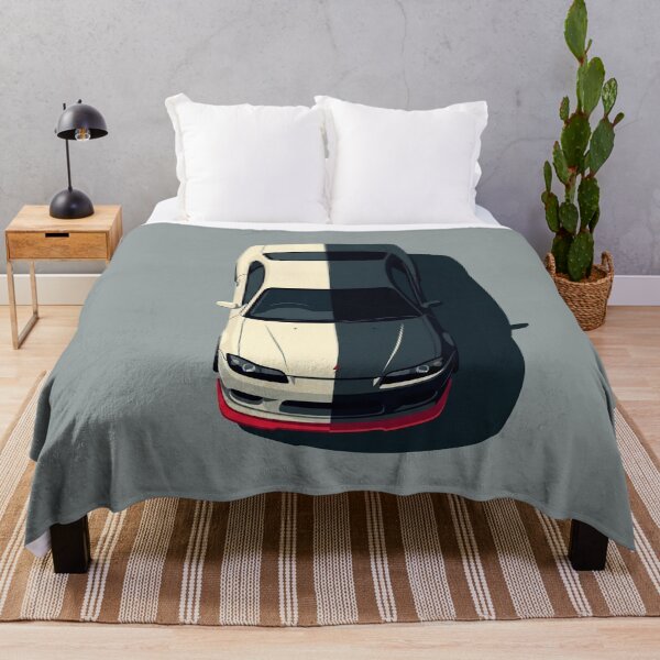Item preview, Nissan Silvia S15 JDM White and Silver Top View Vector Illustration designed and sold by Motorline44.