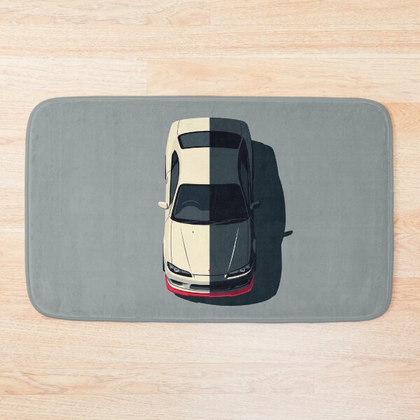Item preview, Nissan Silvia S15 JDM White and Silver Top View Vector Illustration designed and sold by Motorline44.