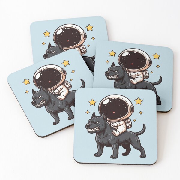 Item preview,  Fierce Pitbull Dog Walker Astronaut Galaxy Explorer designed and sold by NosandEdgy.