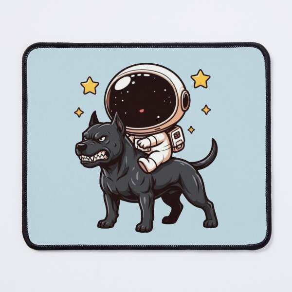 Item preview, Fierce Pitbull Dog Walker Astronaut Galaxy Explorer designed and sold by NosandEdgy.