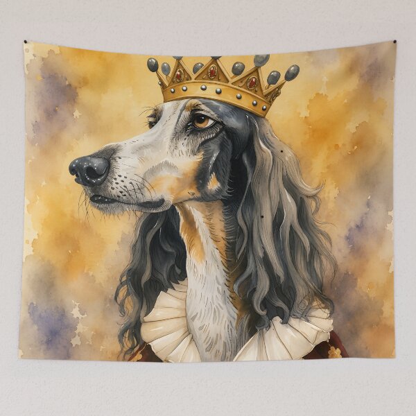 Item preview, Afghan Hound King Portrait designed and sold by prettykaler.