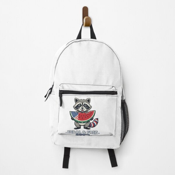Item preview, Feral and Free 250th Raccoon America Flag designed and sold by ShopVelona.