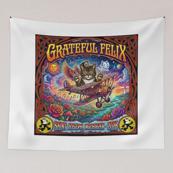 Item preview,  GRATEFUL FELIX? SAINT JOSEPH, MICHIGAN-2026 EVERMORE966, PEACE CAT designed and sold by V3GFX.