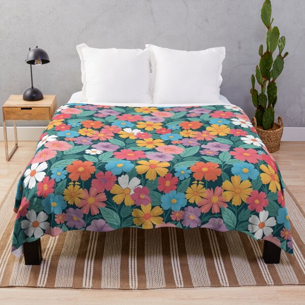 Item preview, Retro 70s Wildflower Meadow Seamless Floral Pattern designed and sold by ayatstudio.