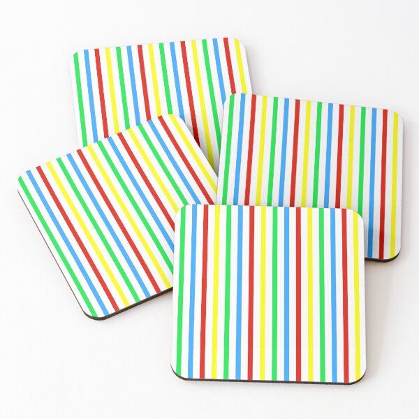 Item preview, Red, Yellow, Green and Blue Vertical Striped Pattern designed and sold by TwelveParties.