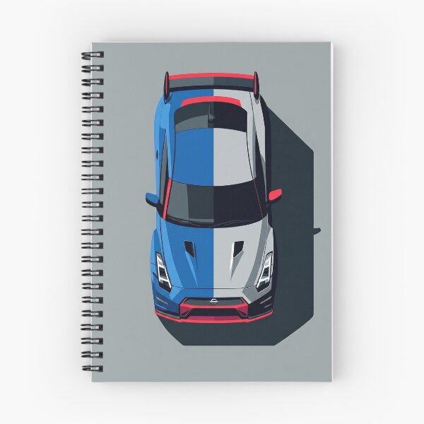 Item preview, Nissan GTR R35 Blue and Silver JDM Top View Vector Illustration designed and sold by Motorline44.