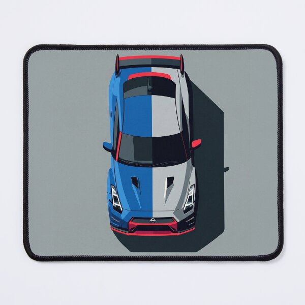 Item preview, Nissan GTR R35 Blue and Silver JDM Top View Vector Illustration designed and sold by Motorline44.