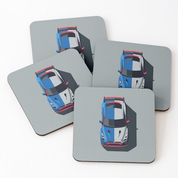 Item preview, Nissan GTR R35 Blue and Silver JDM Top View Vector Illustration designed and sold by Motorline44.
