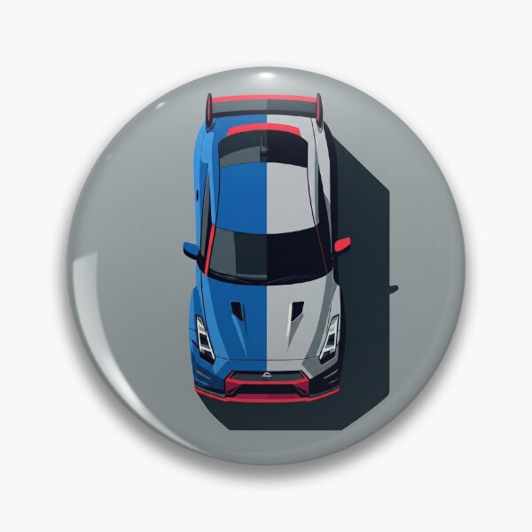 Item preview, Nissan GTR R35 Blue and Silver JDM Top View Vector Illustration designed and sold by Motorline44.