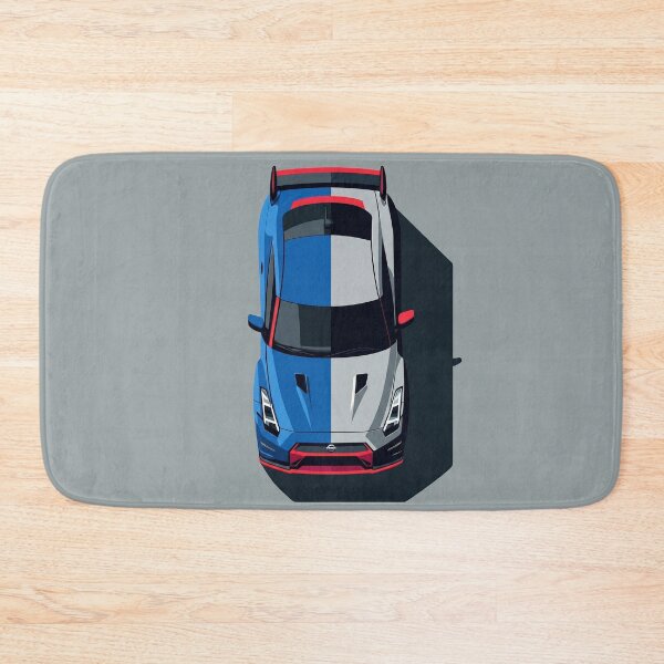 Item preview, Nissan GTR R35 Blue and Silver JDM Top View Vector Illustration designed and sold by Motorline44.