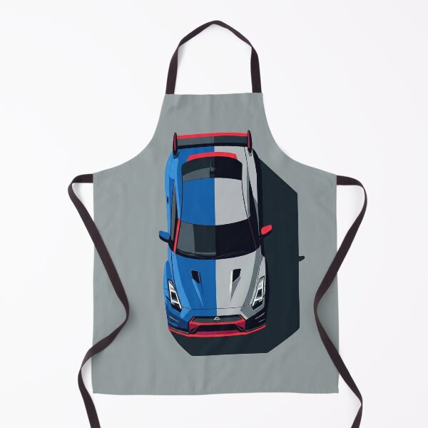 Item preview, Nissan GTR R35 Blue and Silver JDM Top View Vector Illustration designed and sold by Motorline44.