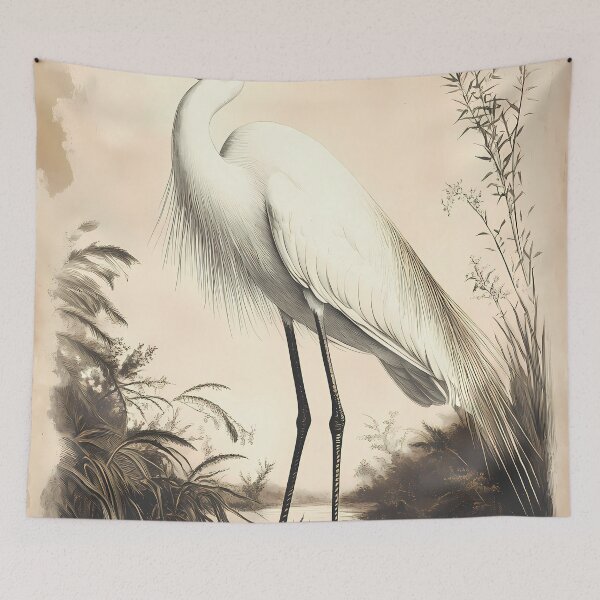 Item preview, Garça-Branca — Gravura Botânica Vintage | Atlantic Forest designed and sold by AtlanticForest.