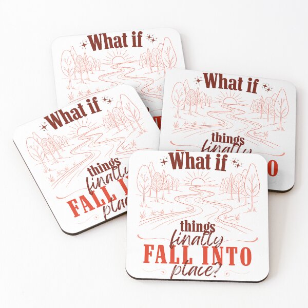 Item preview, What If Things Finally Fall Into Place? Inspirational Quote Mental Health Red Positive Affirmation Shirt designed and sold by LAJdesigns.