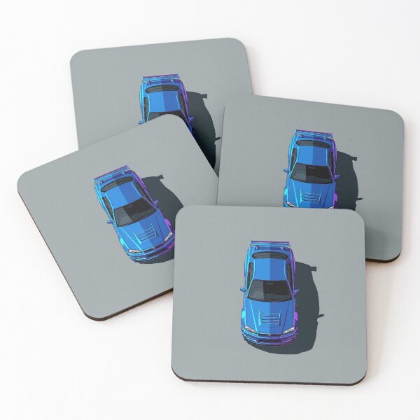 Item preview, Nissan Skyline GT-R R34 Blue and Purple JDM Top View Vector Illustration designed and sold by Motorline44.