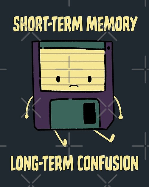 Vista previa del artículo con la obra «Short-term Memory Long-term Confusion», diseñado y vendido por Tobe Fonseca®.