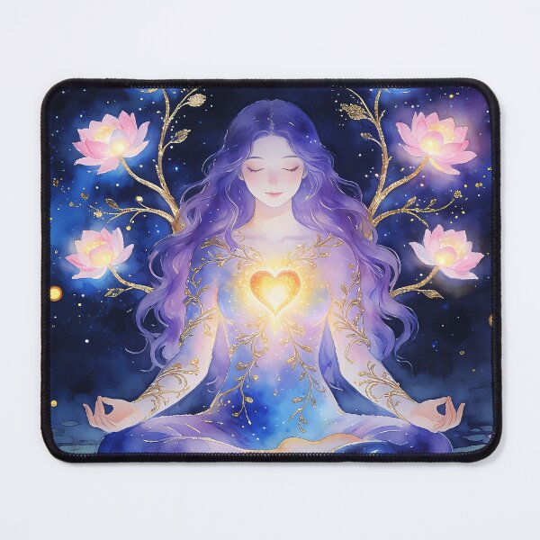 Item preview, heart chakra meditation goddess designed and sold by soulfulpalette.