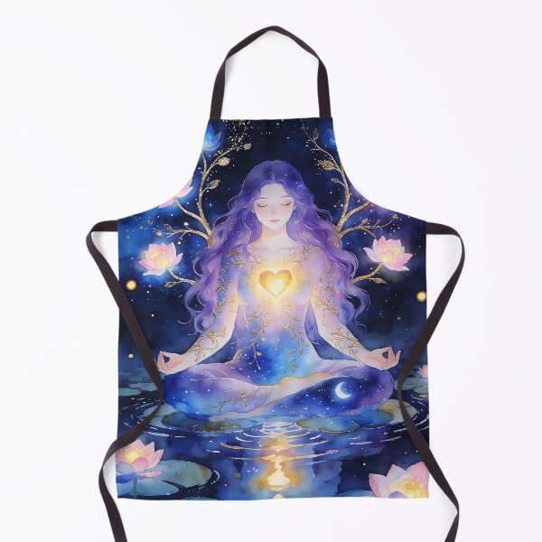 Item preview, heart chakra meditation goddess designed and sold by soulfulpalette.