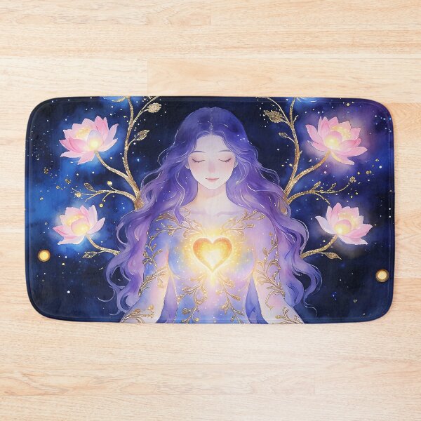 Item preview, heart chakra meditation goddess designed and sold by soulfulpalette.