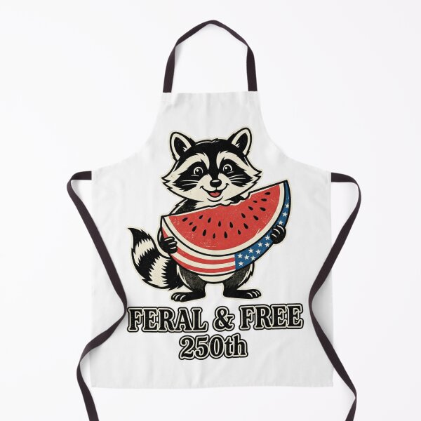 Item preview, Feral and Free 250th Bold Patriotic Raccoon designed and sold by ShopVelona.