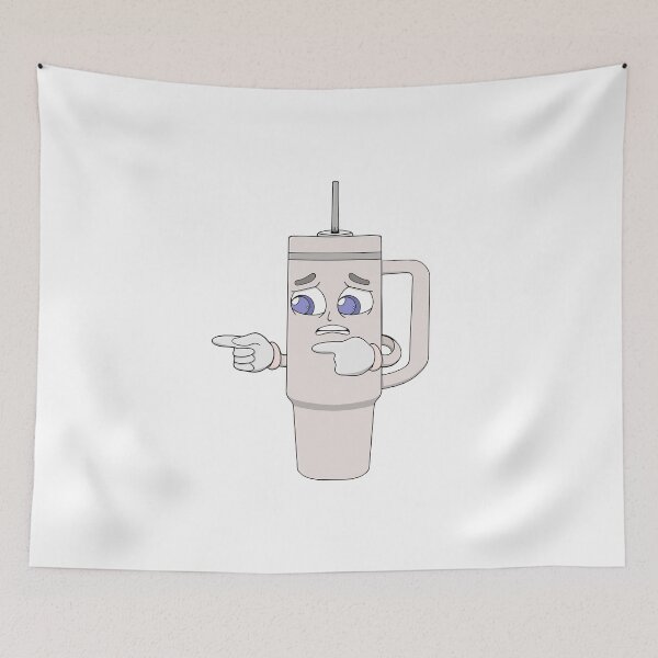 Item preview, Worried Shaker Cup Anxious Mascot designed and sold by shopdiego.