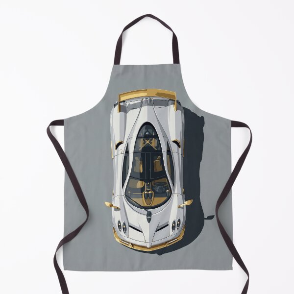 Item preview, Pagani Huayra White and Gold Hypercar Top View Vector Illustration designed and sold by Motorline44.