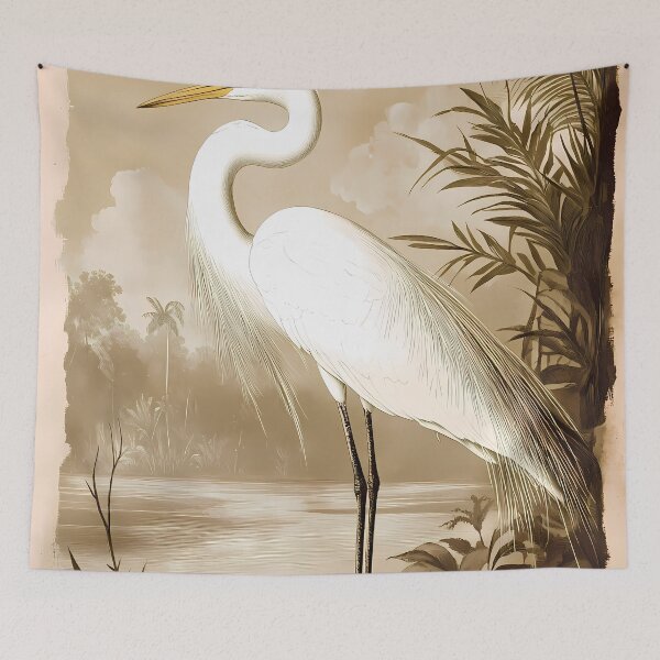Item preview, Garça-Branca — Ilustração Científica Vintage | Atlantic Forest designed and sold by AtlanticForest.