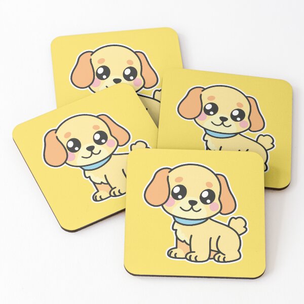 Item preview, Yellow Kawaii Puppy – Cute Cartoon Dog Design designed and sold by MerlinWear.