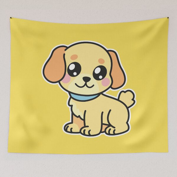Item preview, Yellow Kawaii Puppy – Cute Cartoon Dog Design designed and sold by MerlinWear.